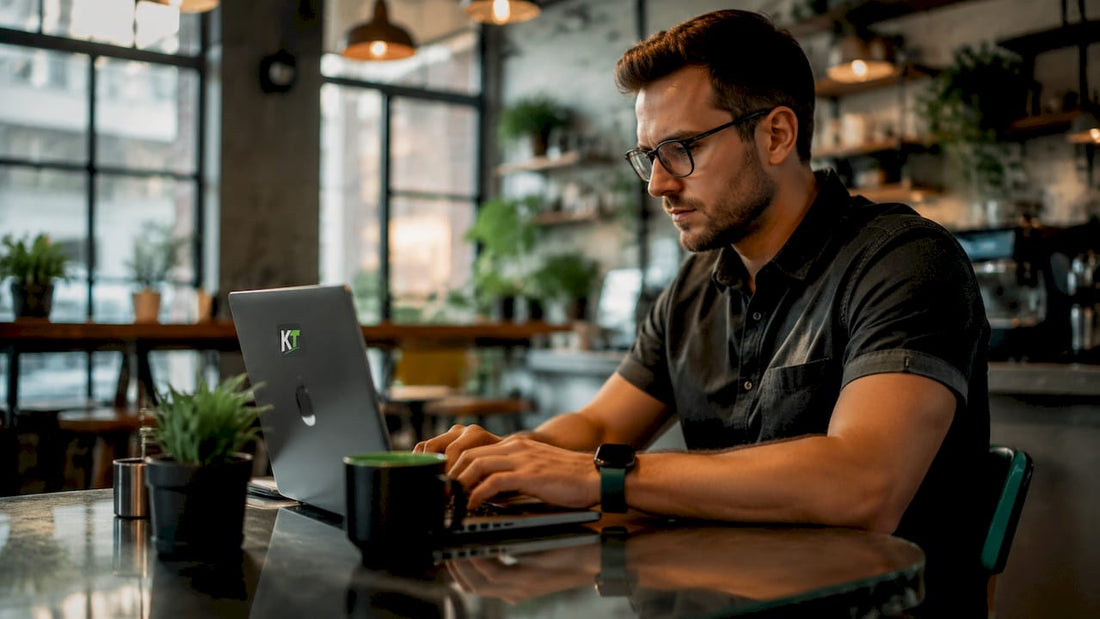 Trader preparing NinjaTrader futures setup at home desk