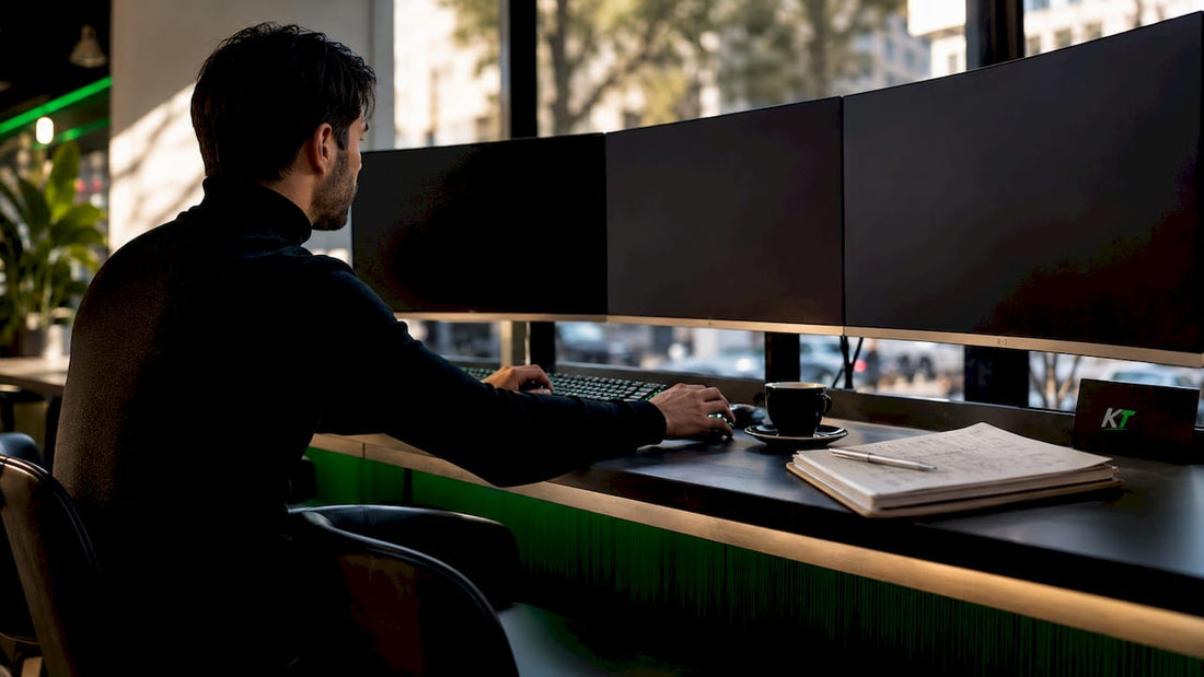 Trader setting up TradingView trading panel