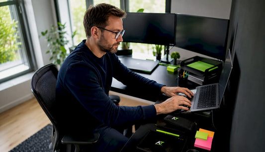 Professional trader working with NinjaTrader setup