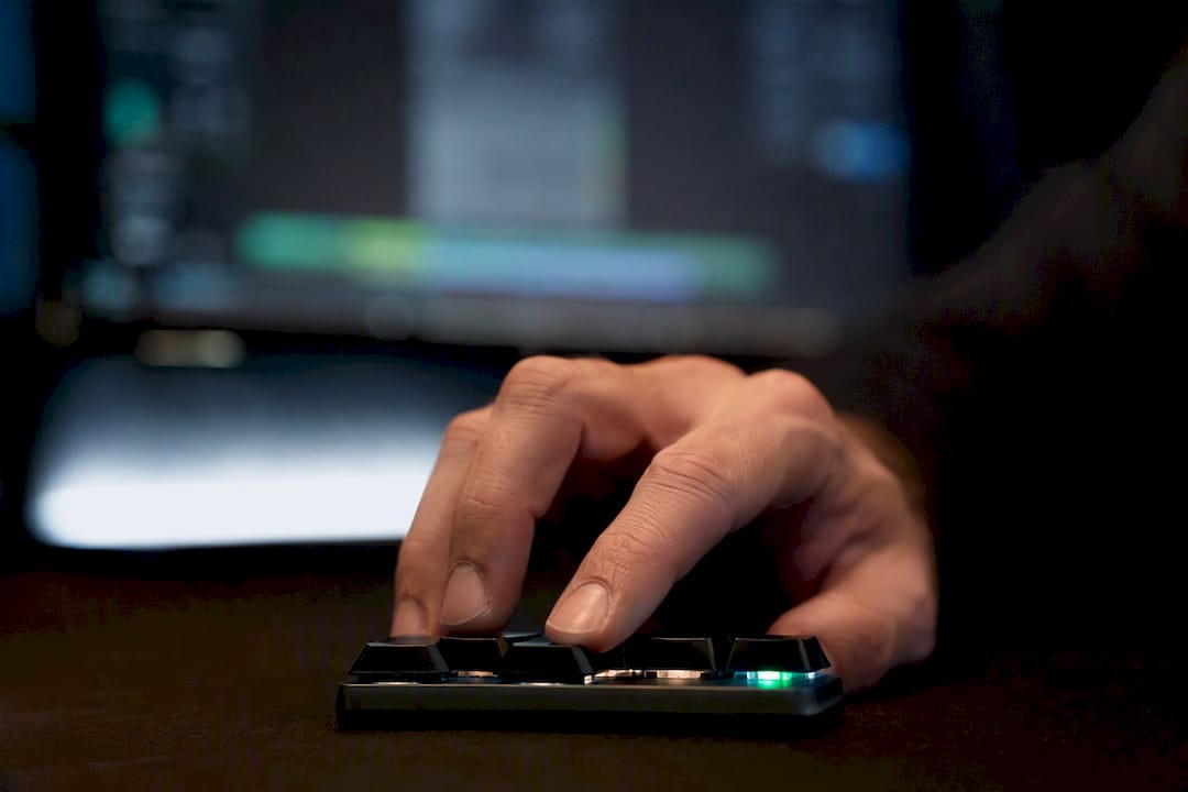 Trader pressing cropped hotkey controls