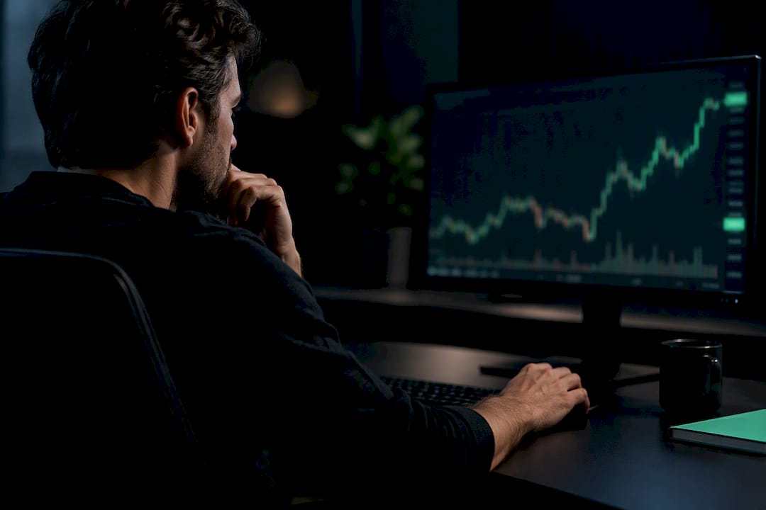 Trader practicing trailing stop execution