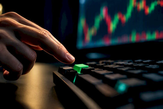 Trader using a cropped execution hotkey