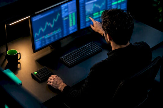 Trader testing a breakeven hotkey in simulation