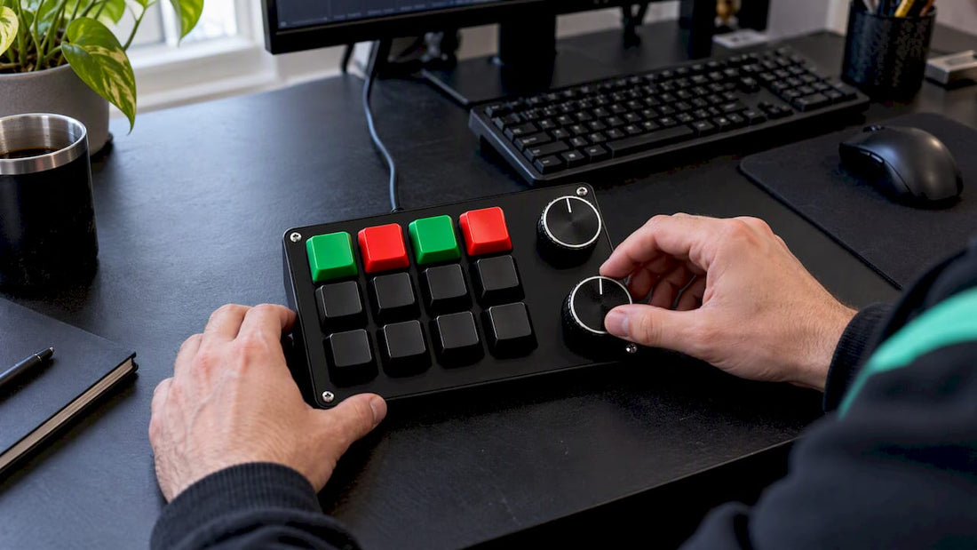 Key-Trade Pro trading keypad on desk