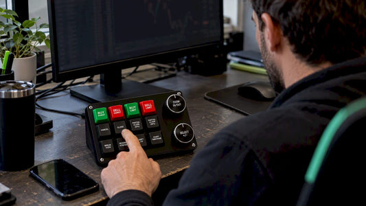 Trader verifying a single broker order