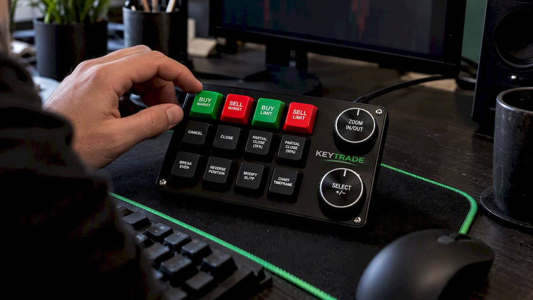 Key-Trade Trading Pad PRO on a trading desk